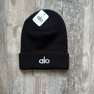 ALO Yoga - Beanie - Black/White - Shipping Same Day 🚀📦